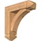 Ekena Millwork Thorton Arts and Crafts Smooth Bracket w/ Offset Brace, Western Red Cedar, 5 1/2"W x 18"D x 18"H BKT0604X18X18THR03SWR - alternate 1